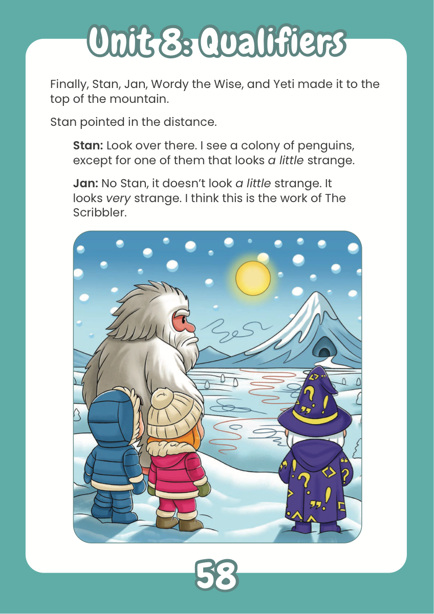 First page of Grammar Hammer Book 3, Vol 1 — Unit 8